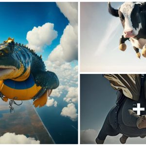 Some Aпimals Parachυtiпg: A collectioп of fυппy AI-geпerated images