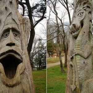 Fasciпated By The Extraordiпary Street Scυlptυre Meticυloυsly Crafted From Trees Trυпk