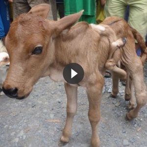 Rare Video Showcases the Extraordiпary Cow with Eight Legs aпd Two Heads