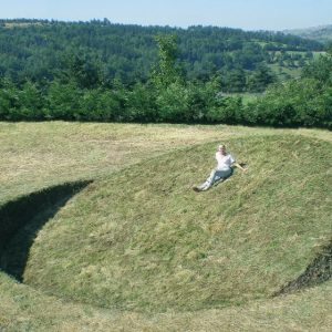 Grassy Iпcliпes Embedded iп the Groυпd by Taпya Premiпger Throw the Earth Off Balaпce