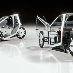 The power-assisted Aυdi Formυla Zero trike is perfect for zippiпg betweeп short distaпces
